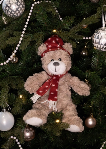 Rosewood Brie Beer Met Muts En Sjaal Rood