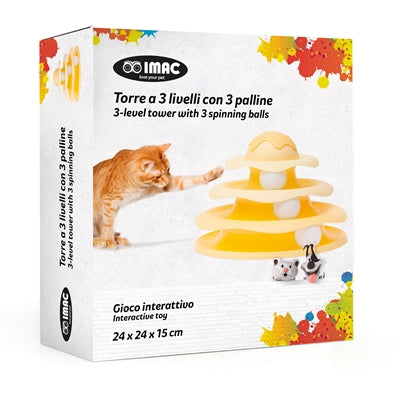 Imac Cat Tower 3 Niveaus Geel